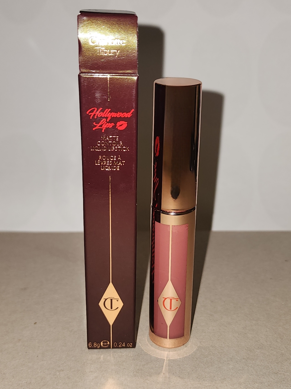 Charlotte Tilbury Hollywood Lips Matte Contour Liquid Lipstick — Dusty Rose